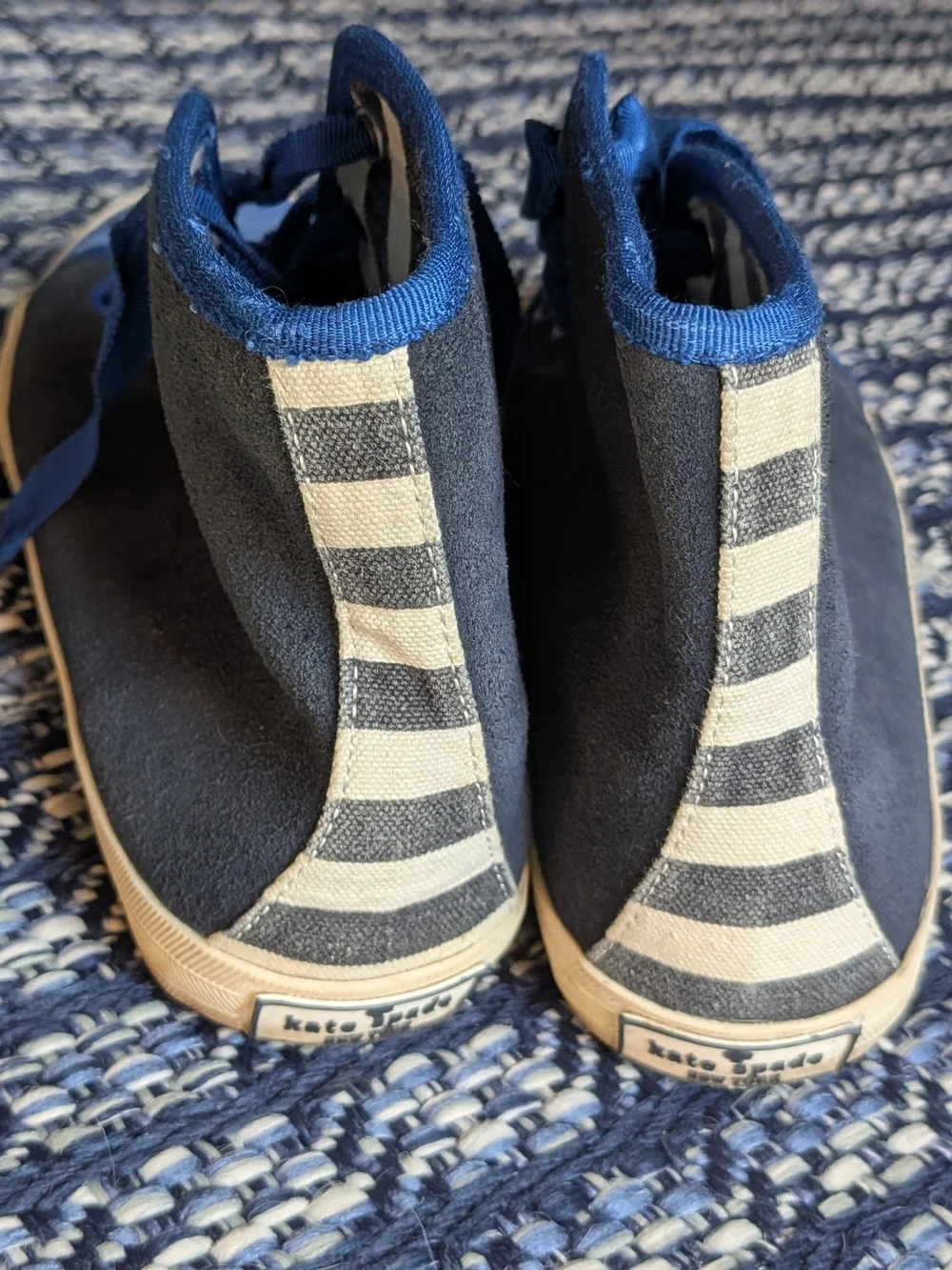 Kate Spade Lorna Navy Suede Women's High Tops Sneakers, Size 7